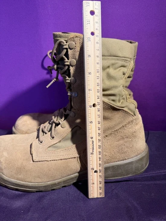 MADE IN USA BELLEVILLE USMC DESERT BROWN LEATHER MILITARY COMBAT BOOTS 12 R - Picture 7 of 7